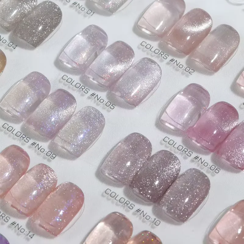 9D Rainbow Cat Eye UV Nail Gel Polish Soak off 36 Colors 8ml Custom Weight Wholesale for Nail Art