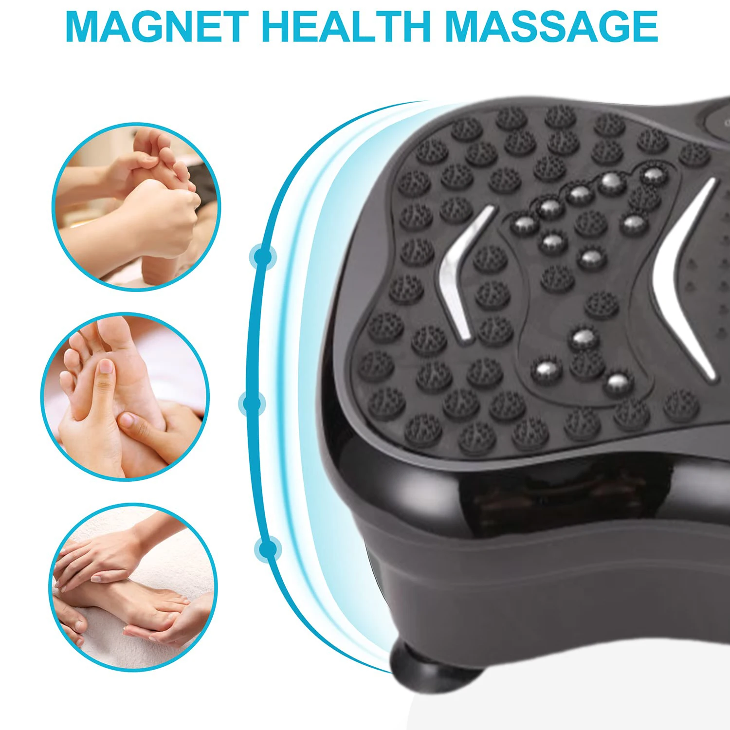 3D Whole Body Vibration Plate Exercise Machine Workout Fitness Platform with Silent Motor Speed Control for Home