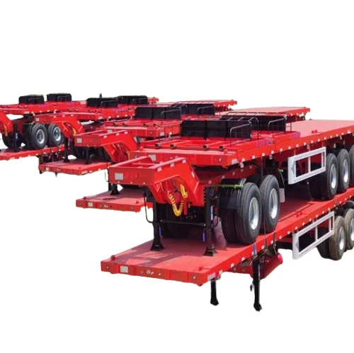 30ft 40ft 15m flat frame tandem interconnect 4x4 car truck trailer for sale 53 foot hyperlink flatbed trailer