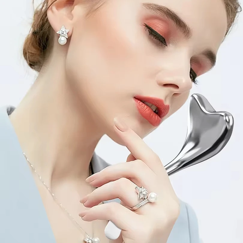 2pcs set stainless steel Gua Sha Cryo Sticks, Facial Skin Care Tools Gifts for Women , Cooling Spa Ice Globes Roller