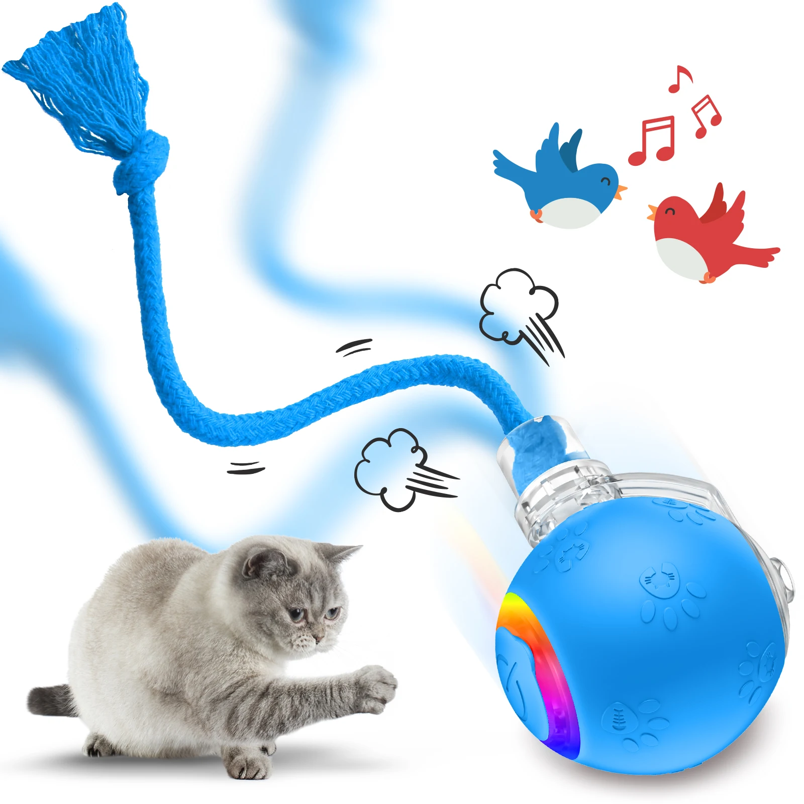 Pet Smart Toys Automatic Rolling Ball Electric Remote Control Dog Ball Interactive Cat Toy ABS Balls For Dogs Chew Toys