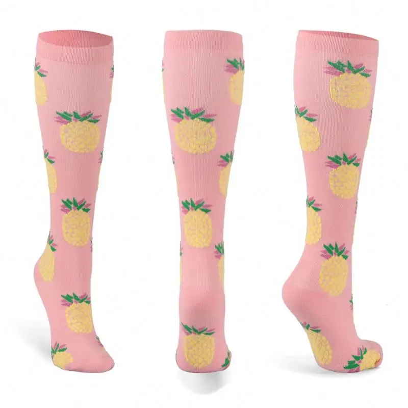 
Daily Life Fashion Girl Women Pink Cute Long Compression Socks 