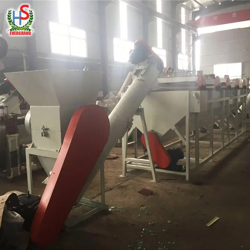 300kg/H Capacity Plastic Pet Bottle Recycling Crushing Washing Drying Line Machine