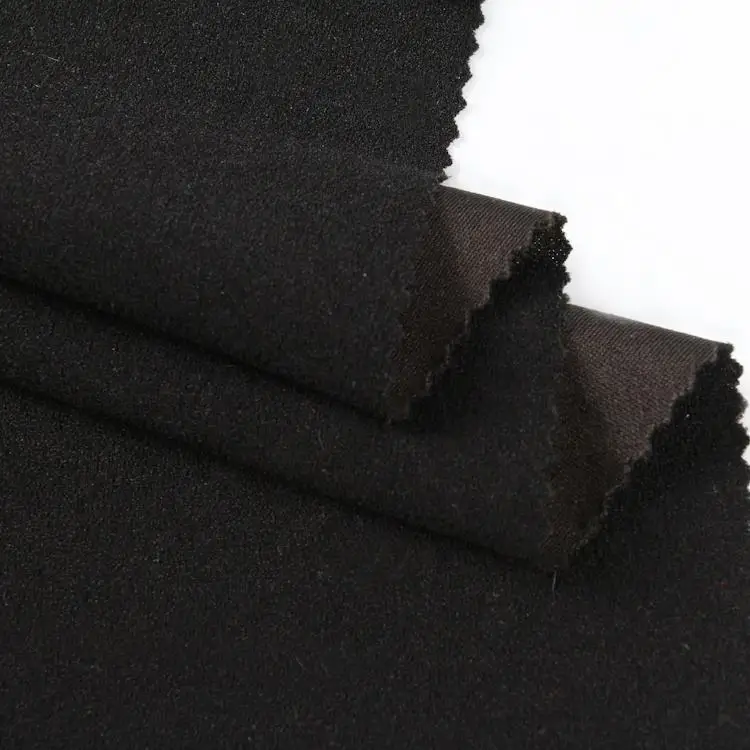 Factory price custom high quality 95 poly 5 spandex recycling polyester knit fabric sys moss recycled scuba crepe fabric