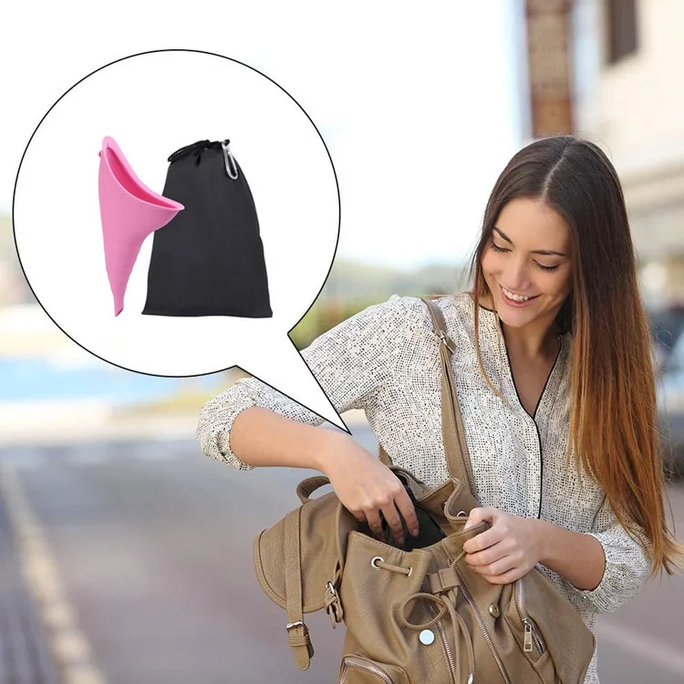 Custom 100% Food Grade Silicone Reusable Urinal Funnel Portable Female Urination Device