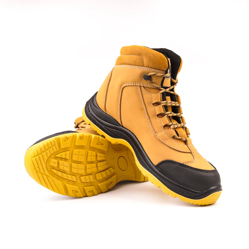 Customized Anti-puncture Steel toe hiking boot midi boot height safety shoes