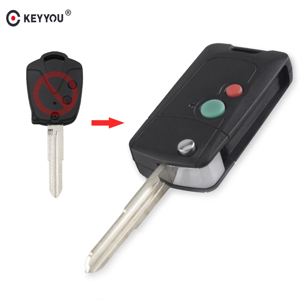 KEYYOU Replacement 2 Buttons Fob Car Key Case Remote Key Shell Cover For Malaysia Proton Wira 415 416 Persona With Right Blade