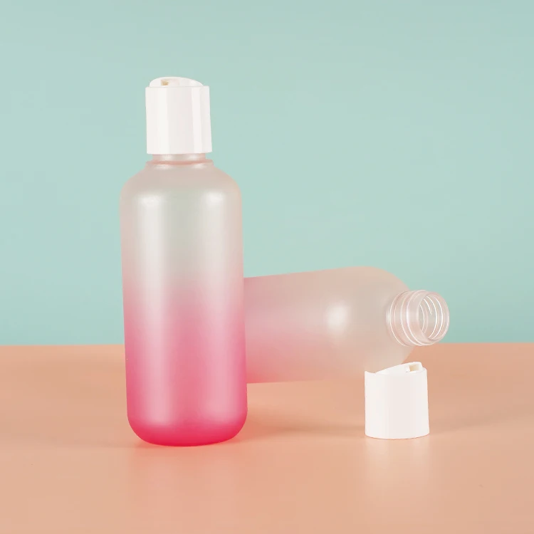 Hot Sale Shampoo Bottles Empty 100ml 150ml 250ml 500ml Pet Plastic Container With Disc Top Cap Hair Gel Lotion Bottles