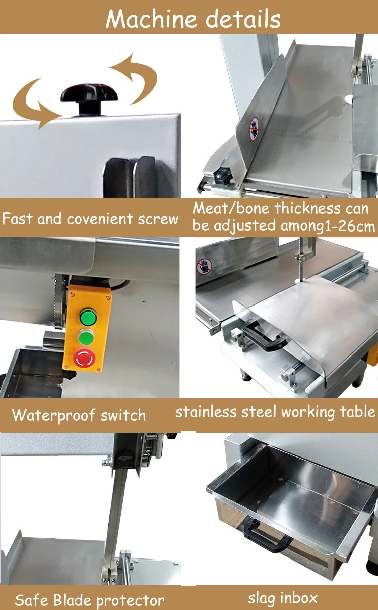 Hot Sale Professional Stainless Steel Bone Saw Chicken Cutter Beef Frozen Meat Bone Meat Cutting Machine