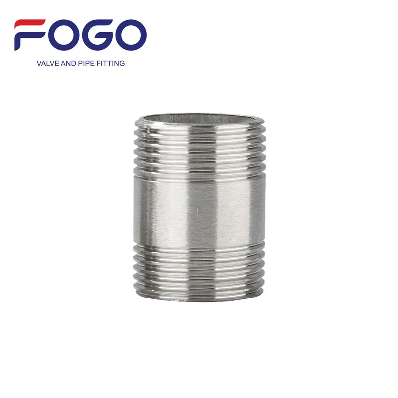 201/304 stainless steel double head external thread pipe pipe heating fittings outer teeth to wire joint double head wire