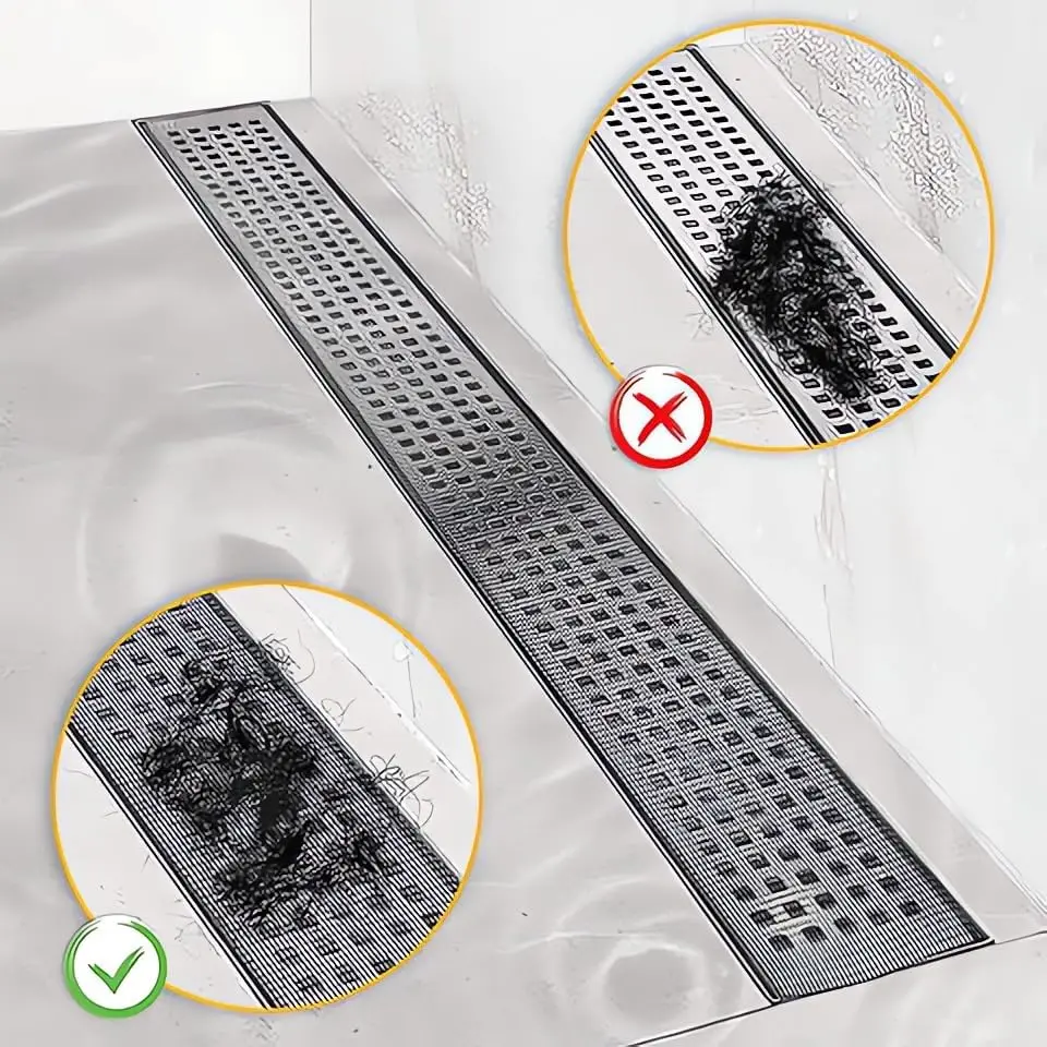 Self-adhesive Outfall Stopper Mesh Stickers Disposable Drain Hair Catchers for Floor Drain Hair Blocking Filter Stickers