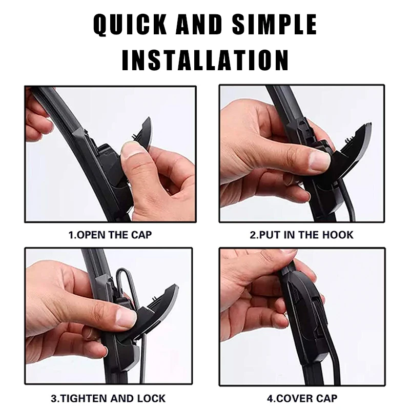 Universal U Type Soft Auto Car Windshield Wiper High Quality Frameless 12 14 16 18 19 20 21 24 26 Inch Cars 95% Fit Wiper Blade