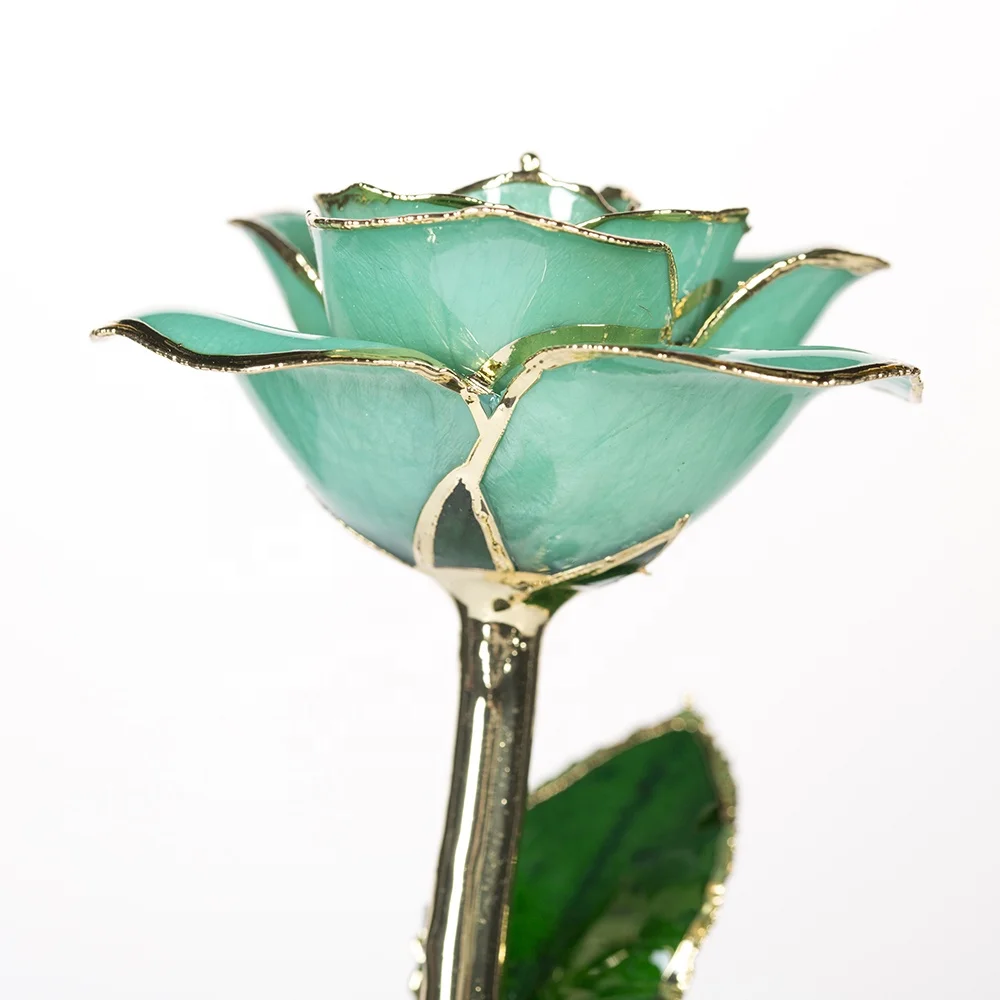 real rose dipped in 24k gold Eternal Rose Flower real preserved rose  preserved fresh flower preserved gold rose