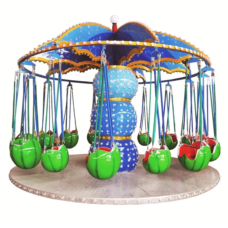 Outdoor playground amusement games watermelon flying chair rides amusement rides for kids
