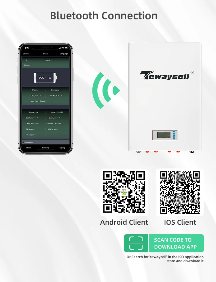 APP Monitor Wall Mounted 48v 100ah 5kwh Home Power Storage Solar Energy System Batteries