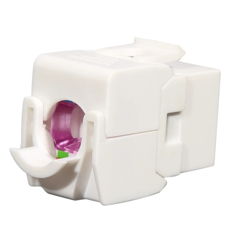 Toolless Module Cat6A UTP Keystone Jack 180 Degree UTP Keystone Jack Rj45 Network Module