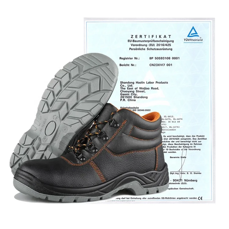 Hot sale S3 standard safety footwear zapatos punta acero men Anti smashing  labor safety shoes with Provide CE