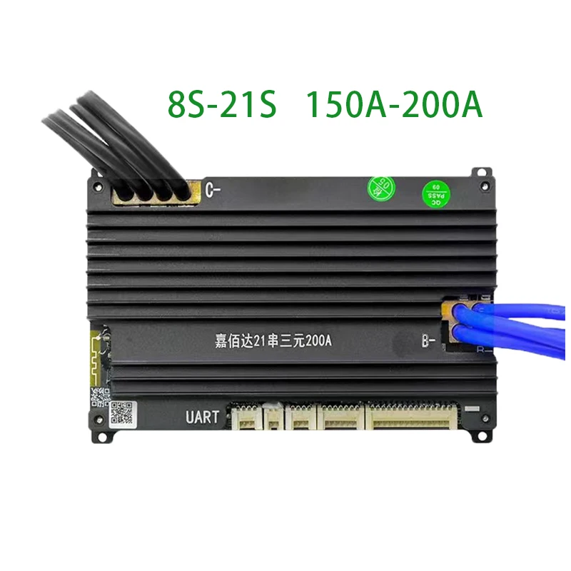 JiaBaiDa Smart BMS 8S Li-ion 21S 16S  Lifepo4 150A 200A 72V 60V 48V 36V 24V bms for lithium ion battery pack