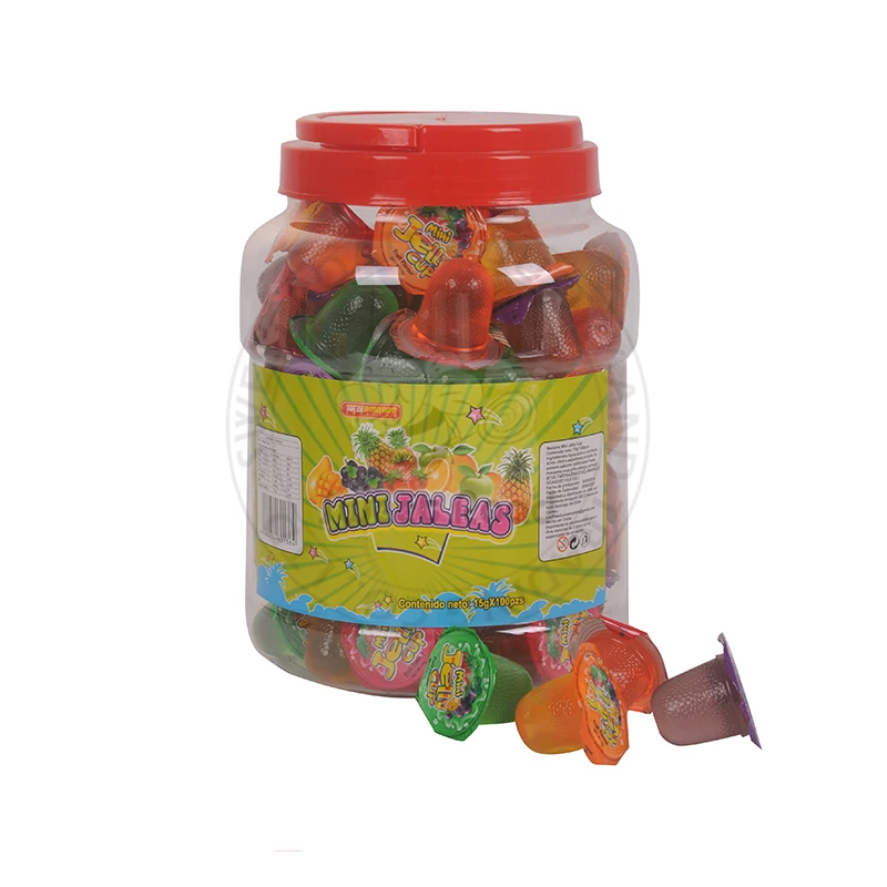 Halal Assorted Fruity Mini Fruit Cup Jelly in Jar