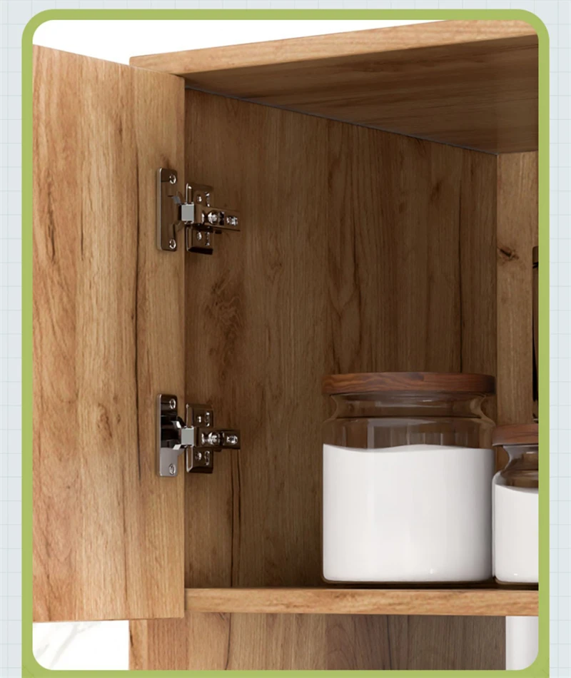 Kitchen Cabinet Auxiliary Buffet with 3Door Cabinet Adjustable Shelf Drawers and Shelves