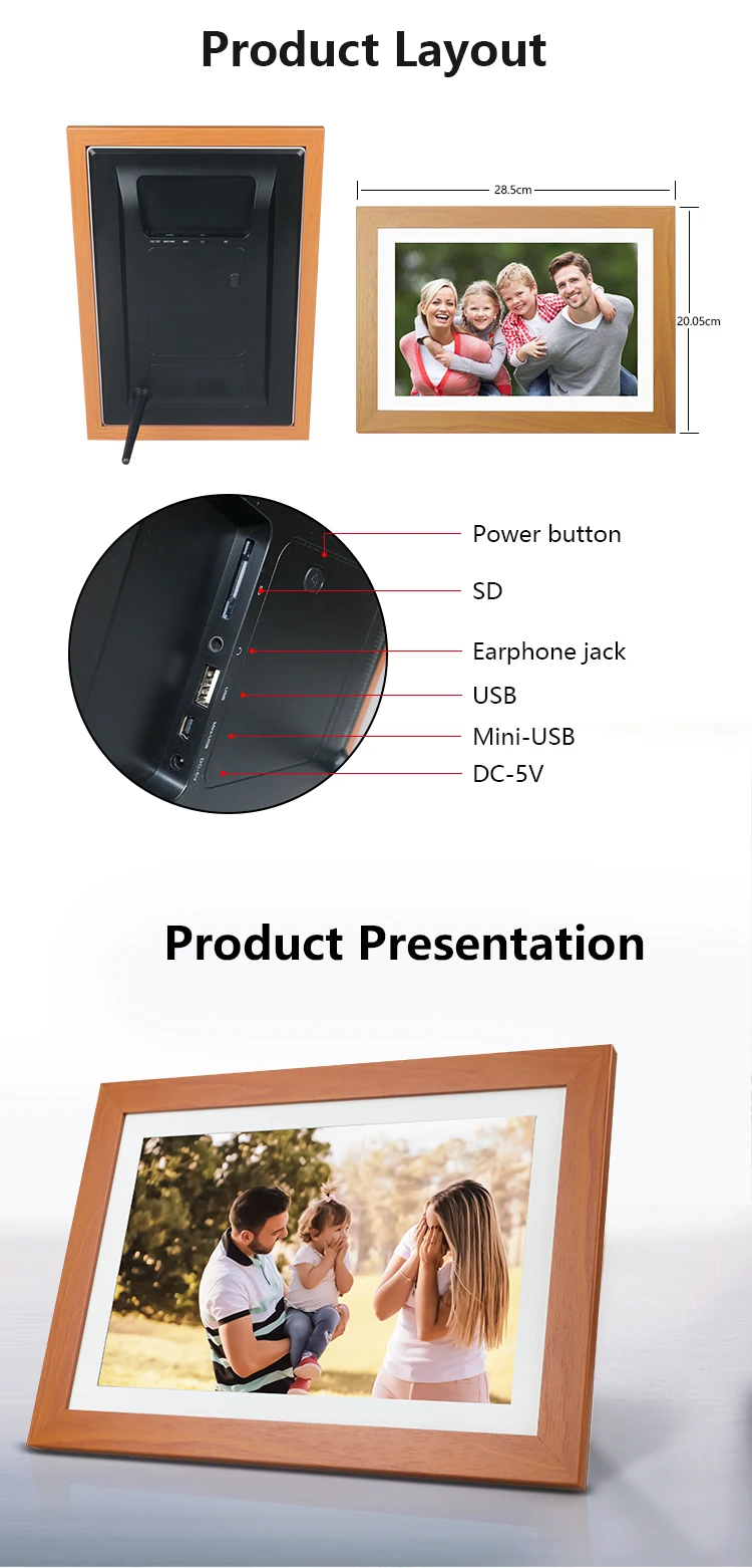 10 дюймов hd ips экран 1280*800 android wifi электронный ЖК-дисплей цифровой фото/картинная рамка консультационное