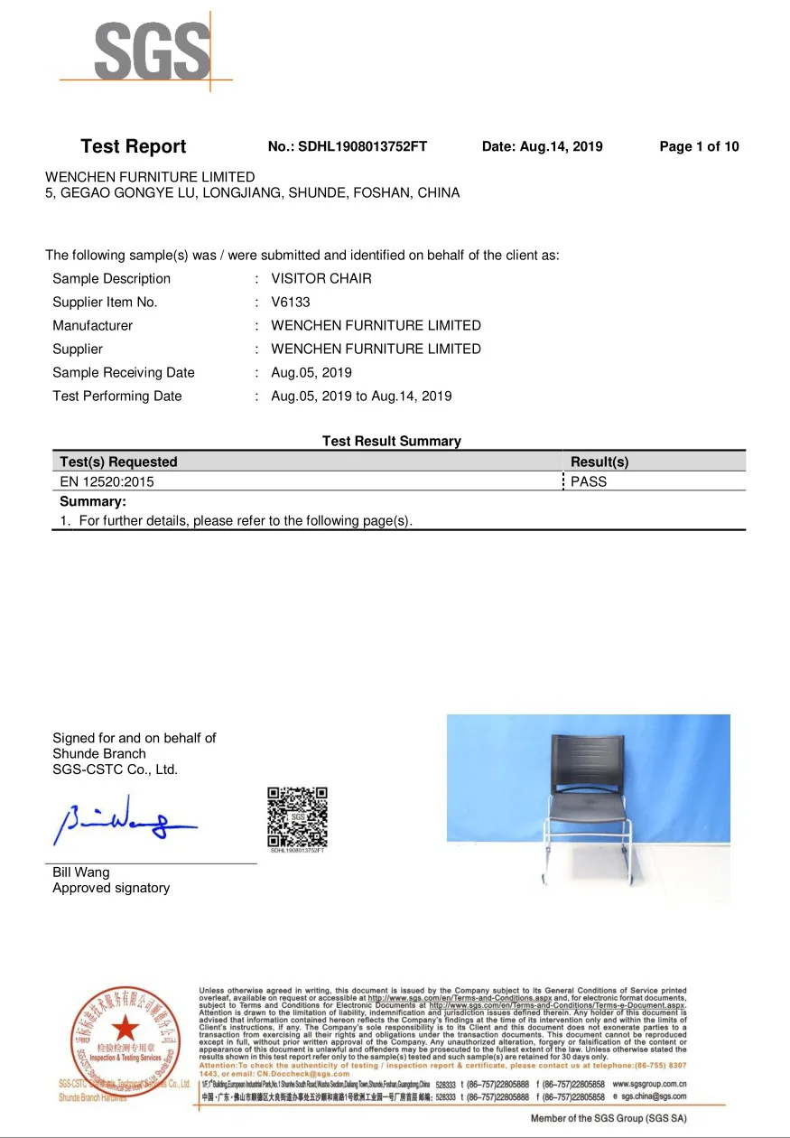 Мебельная фабрика Wenchen стул для рабочего стола соединяемый комнаты ожидания стойка регистрации офисный Штабелируемый
