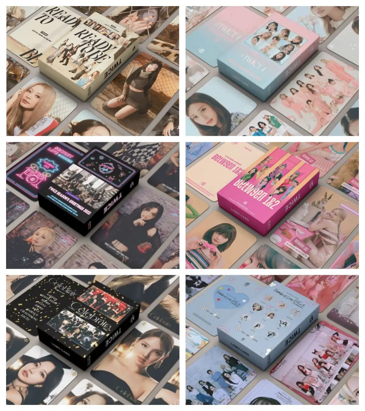 KPOP 55pcs/box TWICE READY TO BE HARE HARE MOMO SANA MINA Photocard Lomo Card Holographic Photo Card