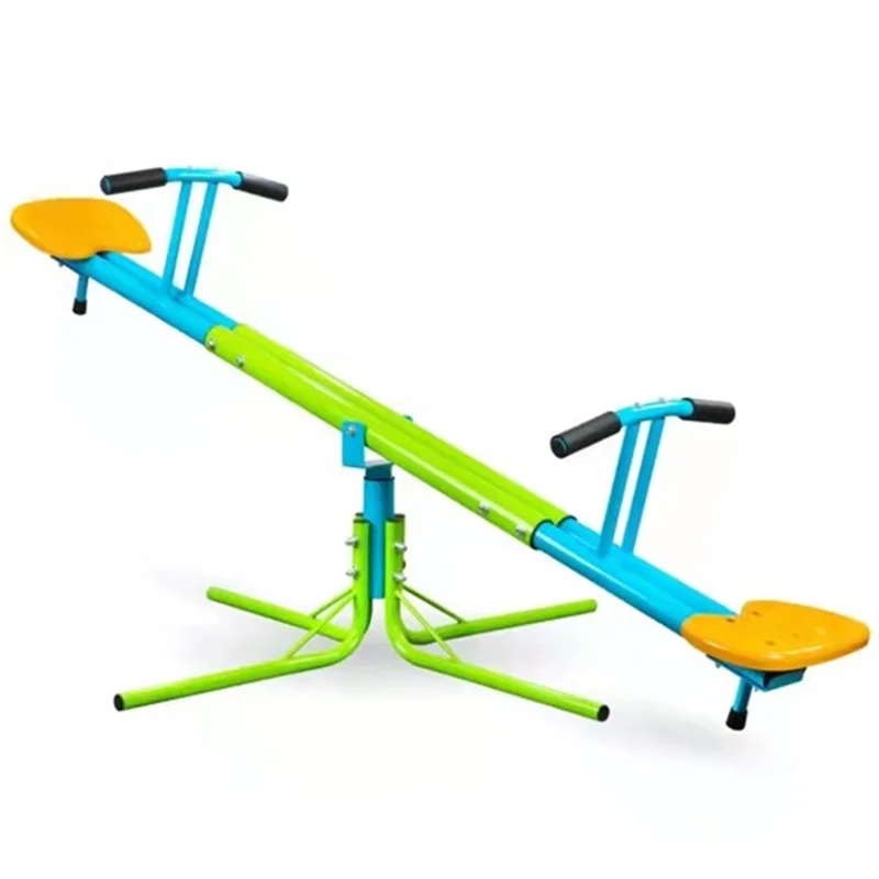 Totter See Saw for Kids Outdoors, 360 Swirling Fun Seesaw for Toddlers, 2 Person Backyard Playground Equipment
