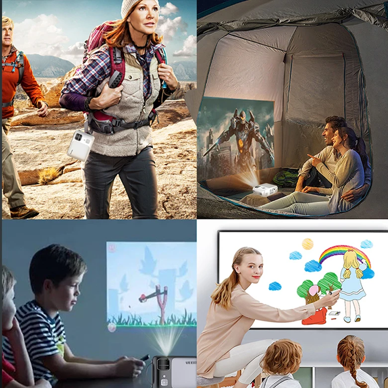 
Amazon Hot Sale VEEMI C11600 Lumens Small Portable LCD Mini Projector for Home Children Gift Projector 