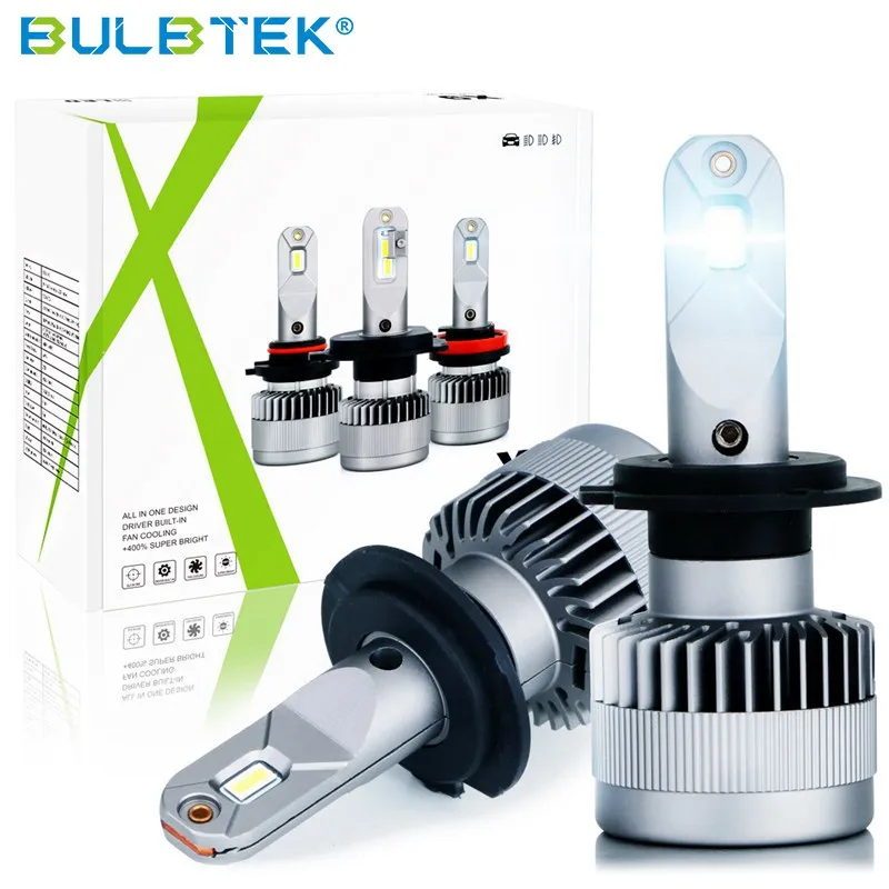 BULBTEK X9 H7 best seller lamp reflector bulb waterproof  LED headlights