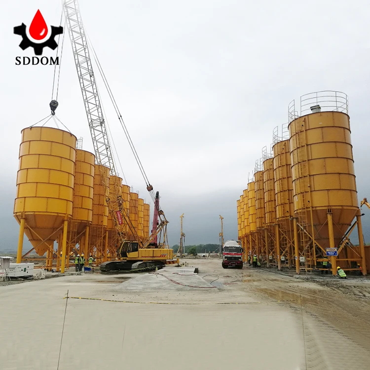 bolted cement silo mobile 50t cement silo  SDDOM Brand CE ISO  50 ton to 3000 ton mobile bolted type cement silo on sale