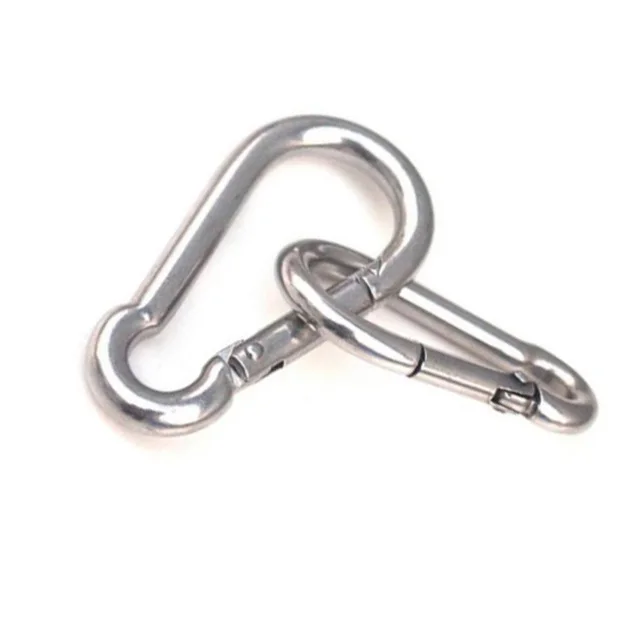 Heavy Duty ss 304 stainless steel M14 big size safety snap hook for climbing Spring Snap hook Clip Carabiner Metal Snap Hook