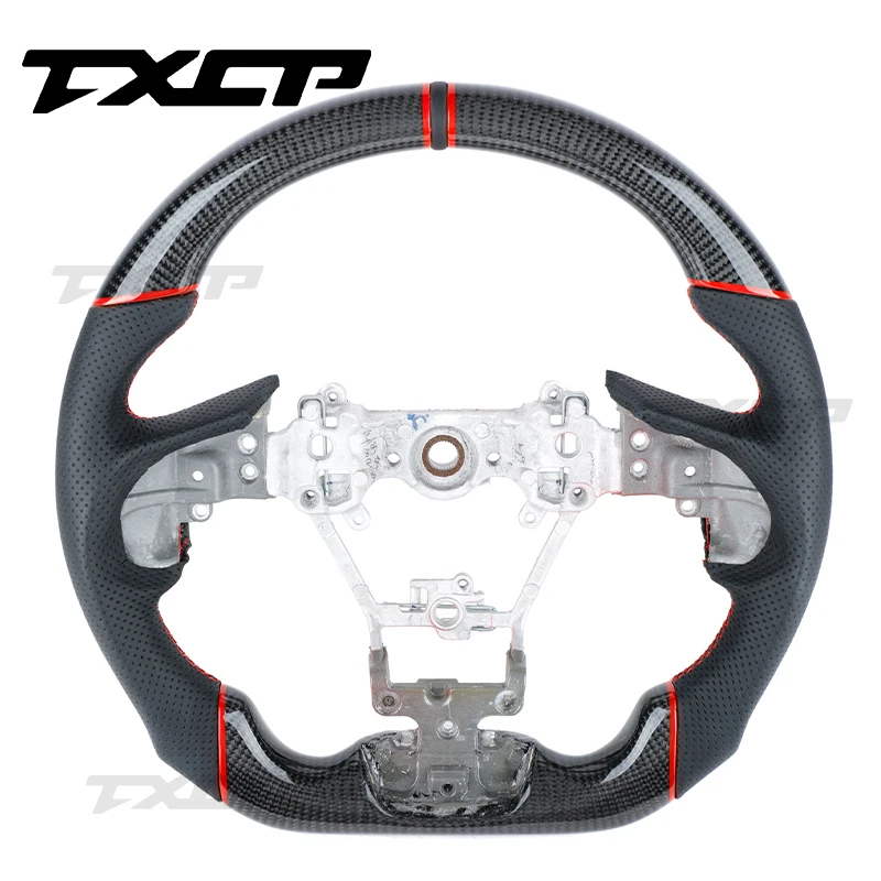 Fit For Subaru Legacy Outback Impreza Forester BRZ STI XV REX WRX Hybrid SVX Custom LED Carbon Fiber Steering Wheel