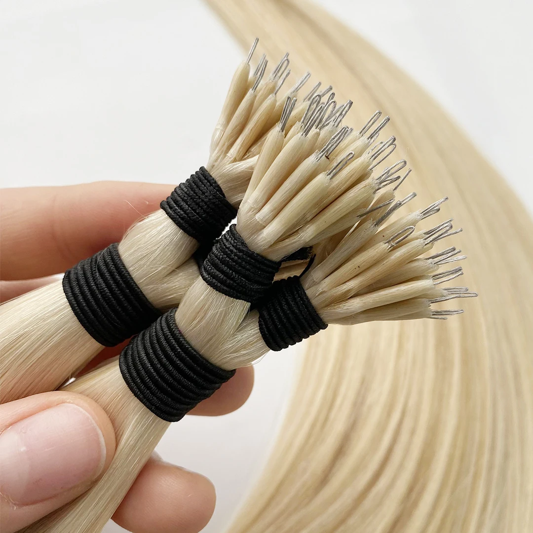 Top Quality Easy To Install Invisible Micro Link Beads Blonde Nano Ring Hair Extension