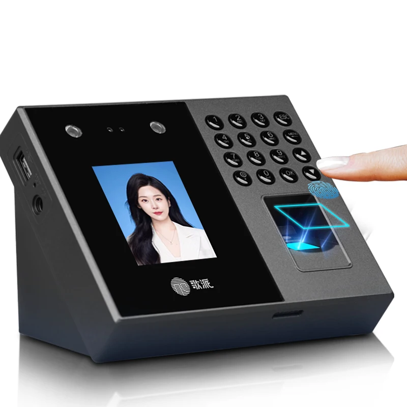 Finger Print Time Recording Biometric Facial Recognition Id Care Employee Attendance Punching Machine With Free Software