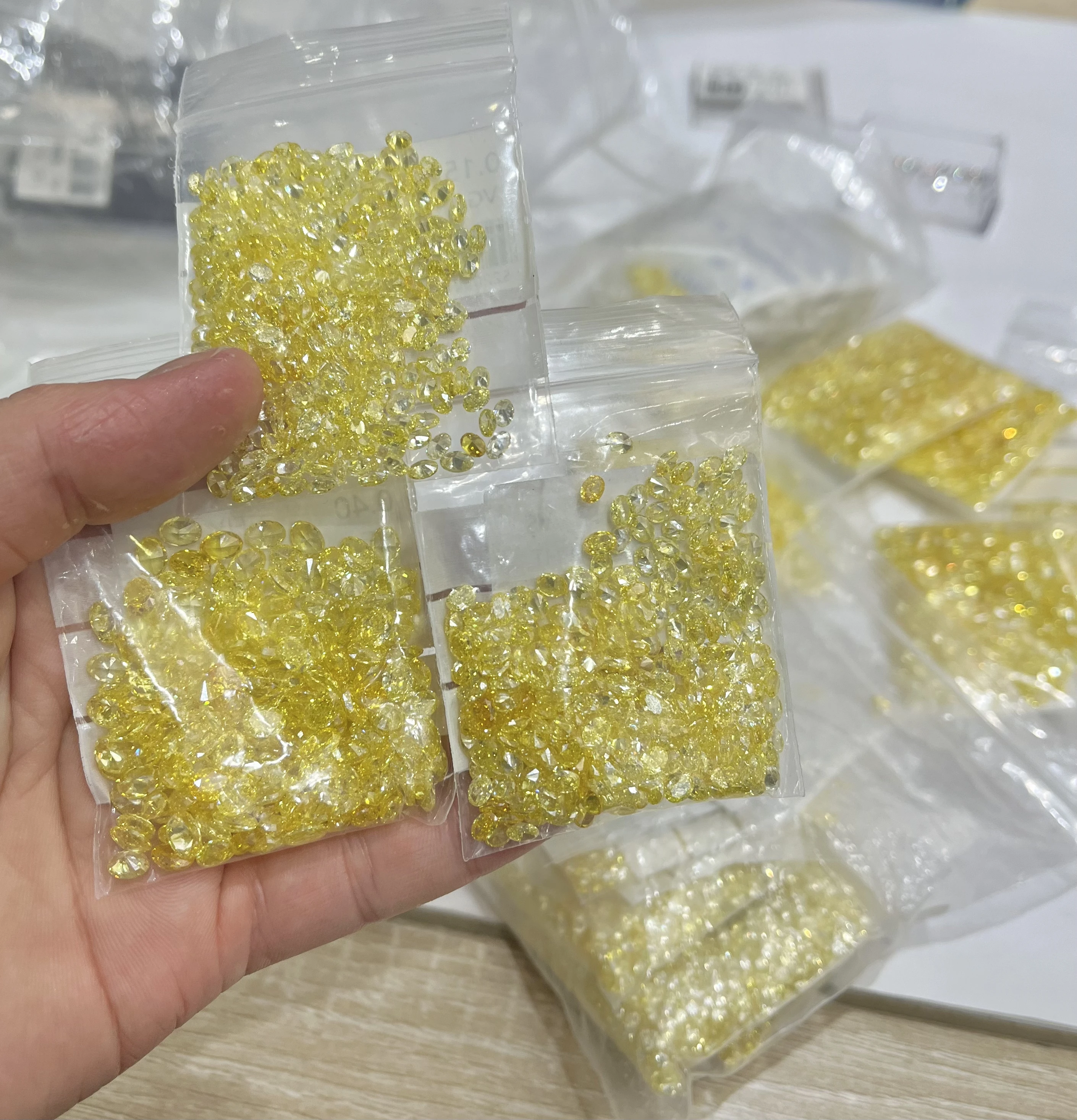 CVD Fancy Intense Yellow Round Pointer Diamonds Wholesale lab-grown loose diamonds