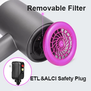 1800W Blow Dryer Ionic Hair Dryer with Diffuser Foldable Handle Travel Hair Dryer Constant Temperature Hair Care