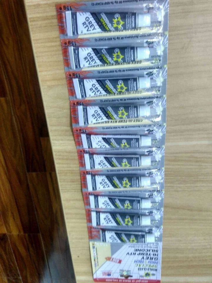 Instant adhesive fast curing RTV gasket maker liquid silicone for auto spare parts/Adhesivo instantaneo de curado rapido RTV fab