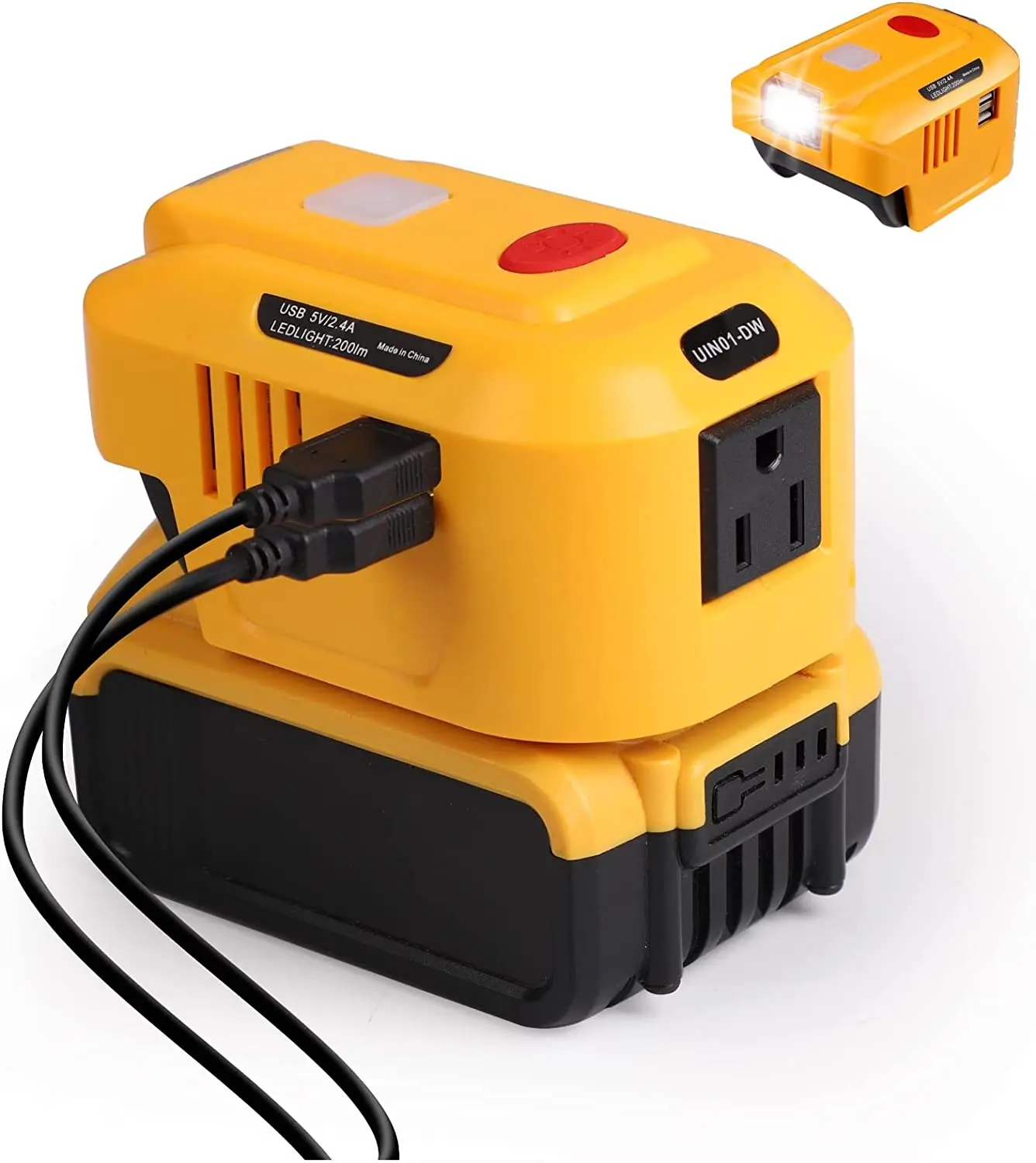 150W Power Inverter for Tool Batteries 110-120V AC Output  USB Charging Ports Suitable for Makitas Dewalts