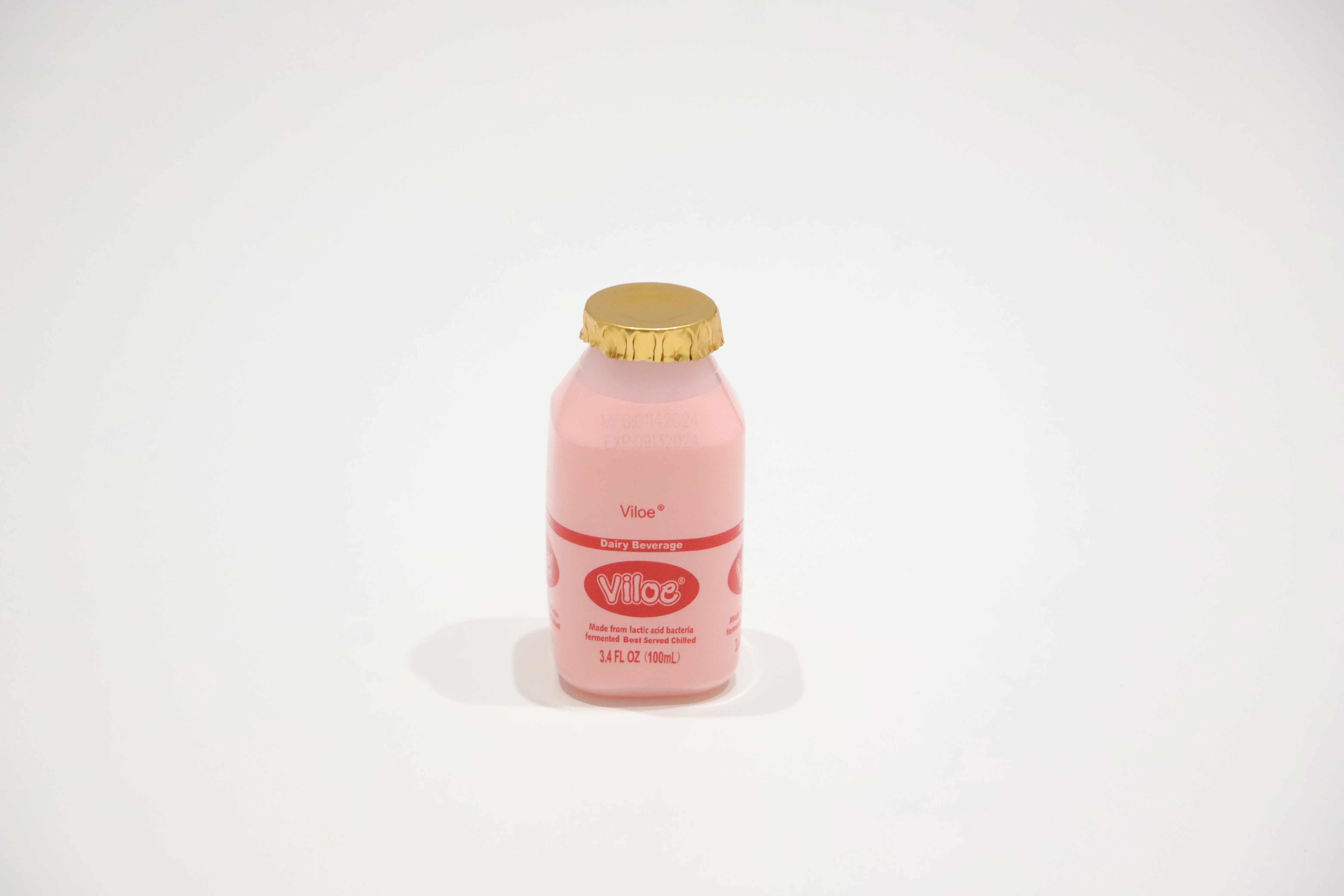 Viloe Lactobacillus Drink, Dairy Beverage,  Easy to Peel, No Straw, 4-3.4 FL OZ (100ML) Per Bottle