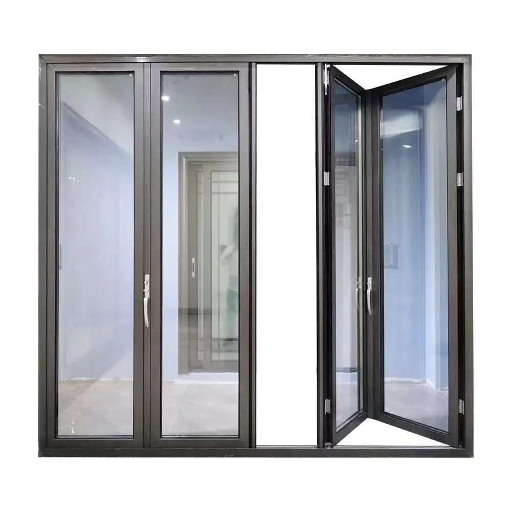 Support customization no sensor indoor installation pvc accordion floding door