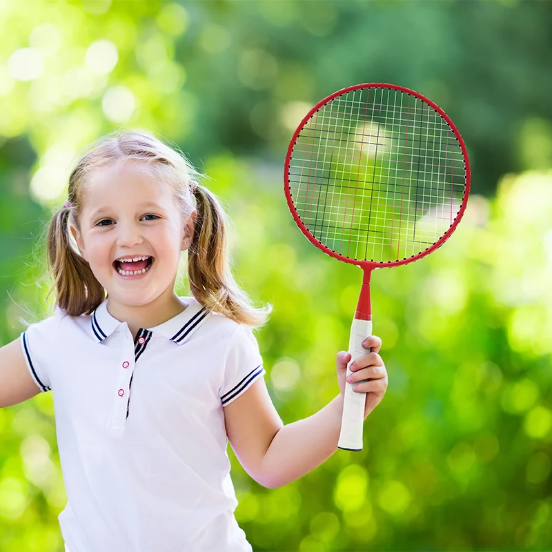 Hot Custom Kids Beach Toys Children Baby Parent-Child Outdoor Sport Game Junior Mini Colorful kids Iron Alloy Badminton Rackets