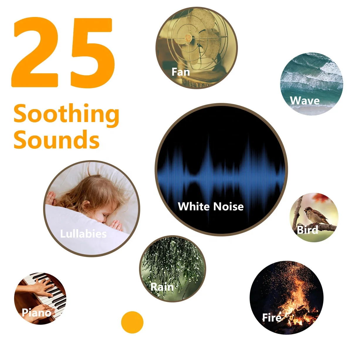 Professional Manufacture White Noise Sound Machine Portable for Baby for Baby and Adults