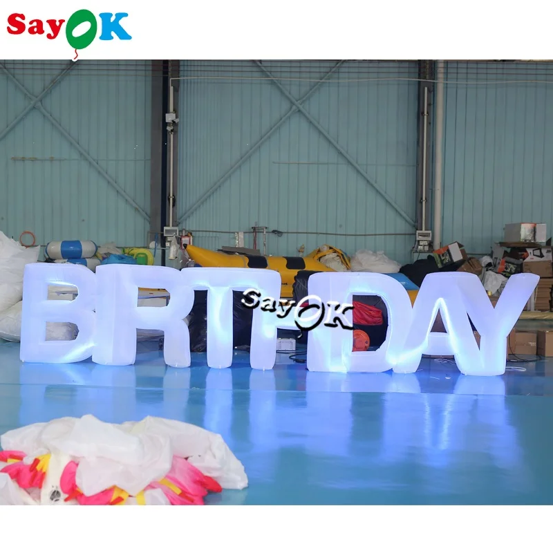 custom giant large inflatable alphabet letters birthday for advertising