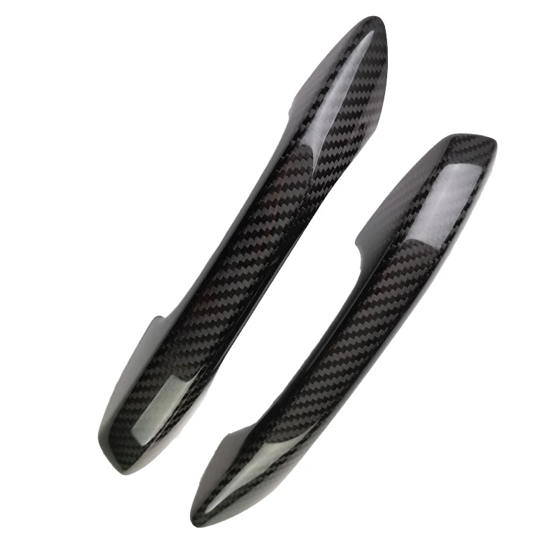 tantan Carbon Fiber Car Exterior Accessories For Porsche 718 Boxster CAYMAN Carbon Fiber Door Handle Cover Sticker