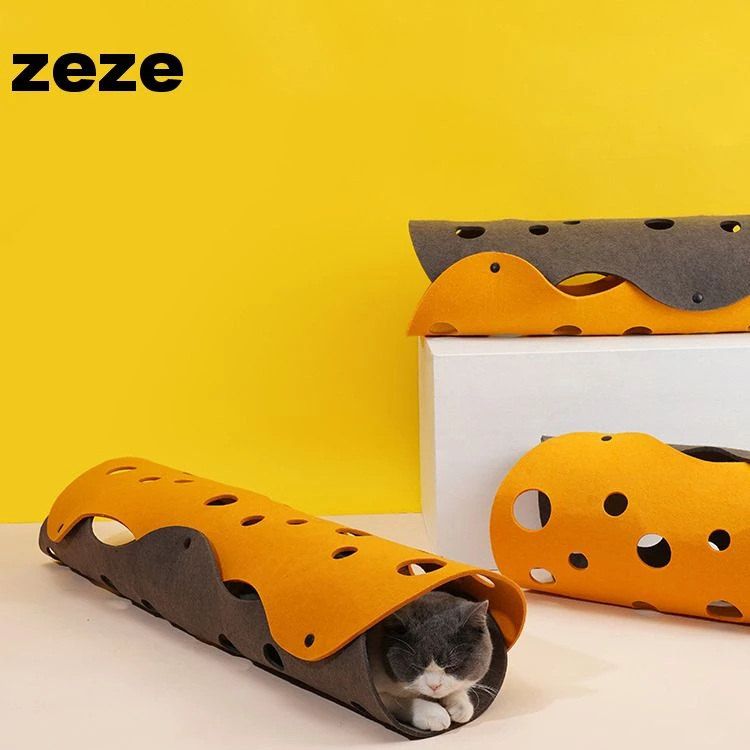 Zeze фитнес-игрушка для кошек интерактивные игрушки из фетра с отверстиями складная игрушка туннель домашних питомцев кровать различными трюками инструмент фитнеса в помещении