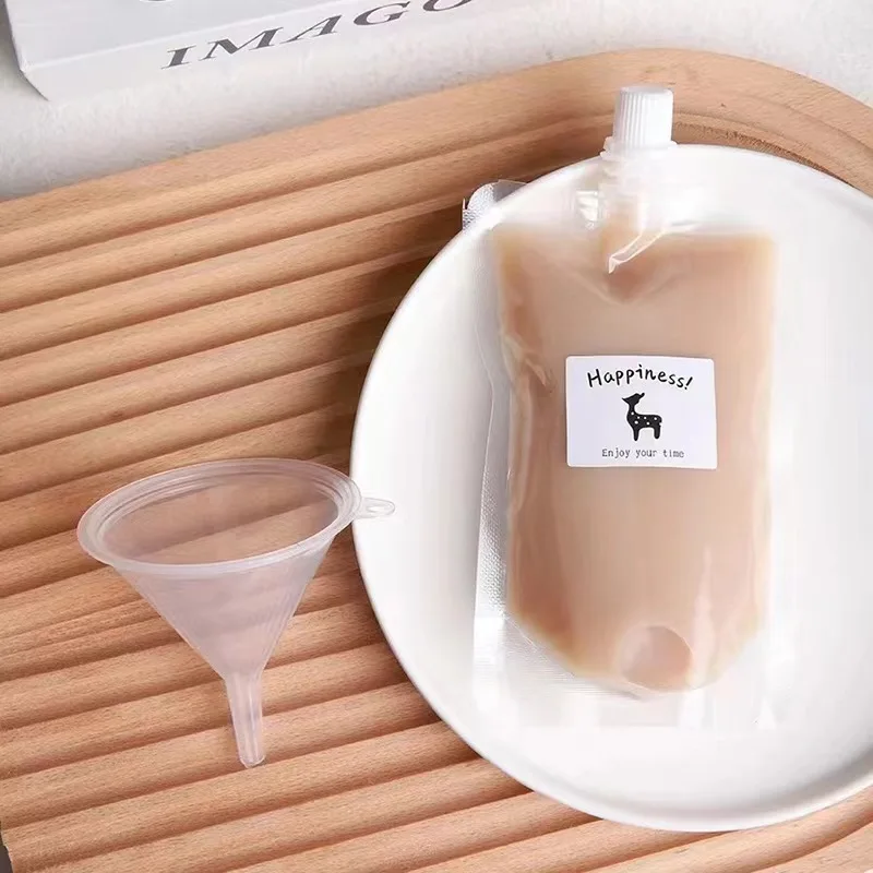 750ml 1000ml Mylar Doypack Plastic Nylon Packaging Material Dish Washing Liquid Soap Spout Pouch PE Security Juice Bag Beverage