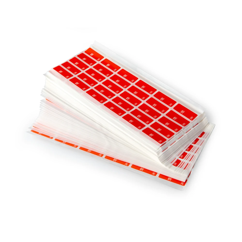 Custom Printed Sheet Handwritten Self Adhesive Price Tag Label For Supermarket Shelf