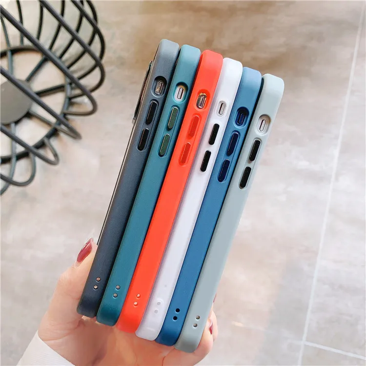 Hot Sale For iPhone 14 14Pro 14Plus 14ProMax 13 12 11 Mini SE3 Dull Polish Phone Back Protective Cover Clear Mobile Phone Case