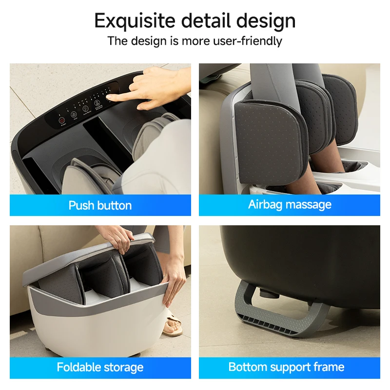 air-pressure compression feet therapy vibrating shiatsu foot massager machine increases blood flow